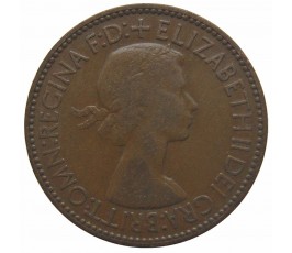 Великобритания 1/2 пенни 1953 г.