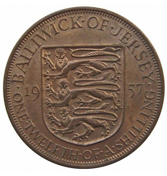 Джерси 1/12 шиллинга 1957 г.
