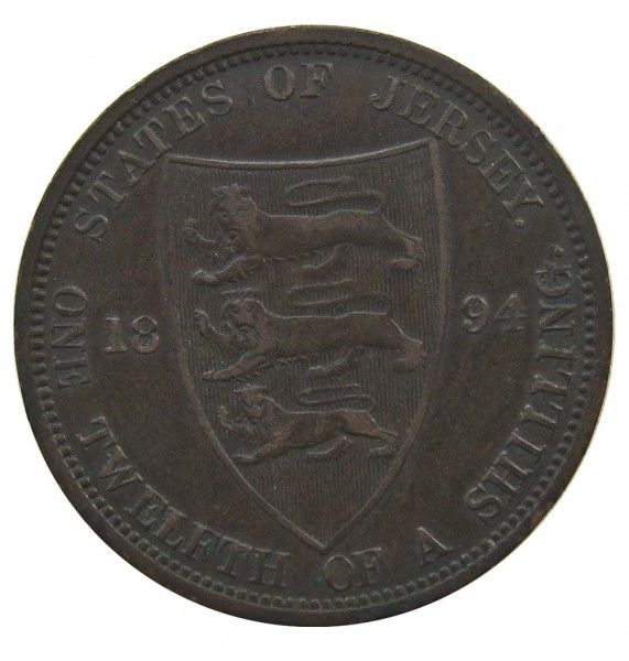 Джерси 1/12 шиллинга 1894 г.
