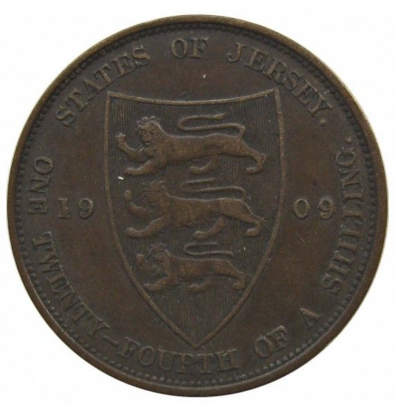 Джерси 1/24 шиллинга 1909 г. Джерси 1/24 шиллинга 1909 г.