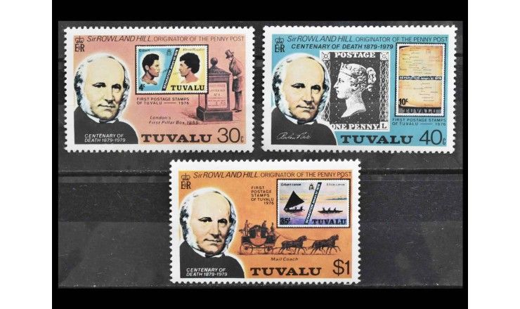 Тувалу 1979 г. "100 лет смерти Роуленда Хилла"