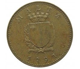 Мальта 1 цент 1991 г. Мальта 1 цент 1991 г.