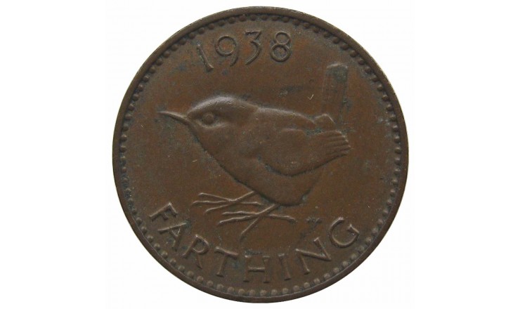 Великобритания 1 фартинг 1938 г. Великобритания 1 фартинг 1938 г.