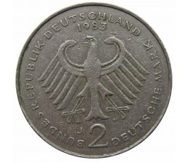 Германия 2 марки 1979 г. J (Курт Шумахер) Германия 2 марки 1979 г. J (Курт Шумахер)