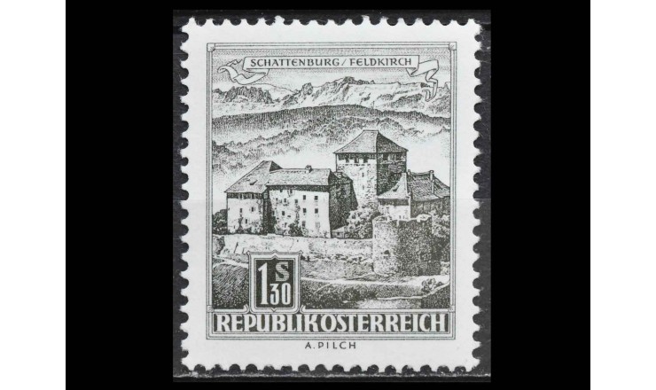 Австрия 1967 г. "Замок Шаттенбург, Фельдкирх"