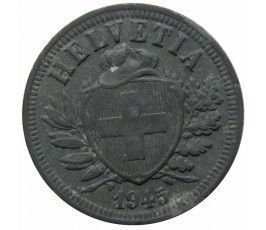 Швейцария 2 раппена 1945 г.