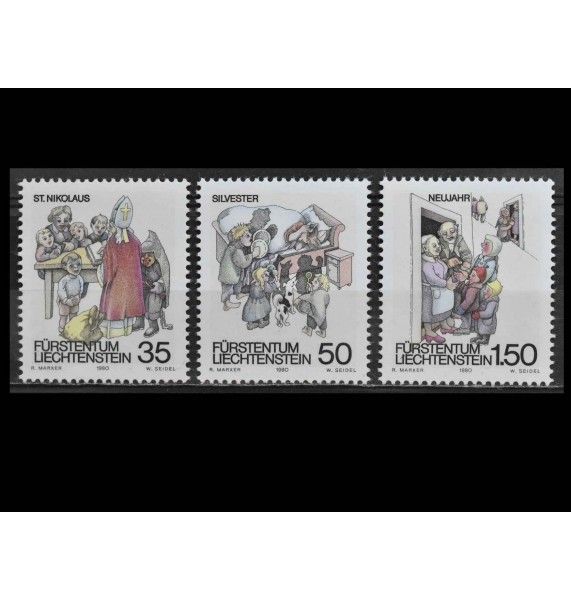 Лихтенштейн 1990 г. "Зимние обычаи" 