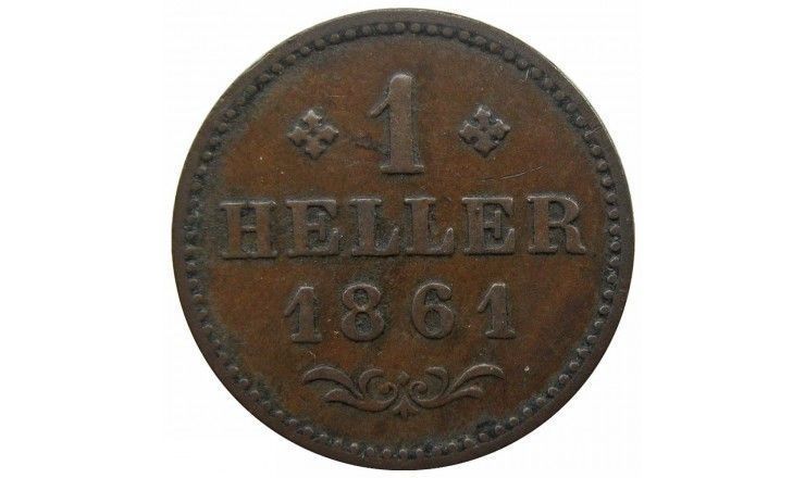 Франкфурт 1 геллер 1861 г.