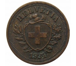 Швейцария 1 раппен 1934 г.