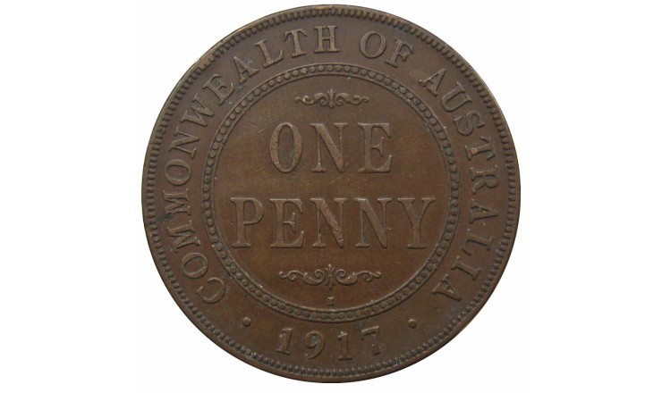 Австралия 1 пенни 1917 г. I Австралия 1 пенни 1917 г. I