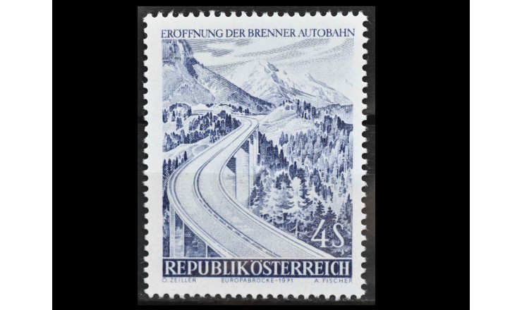 Австрия 1971 г. "Открытие автомагистрали Бреннер"