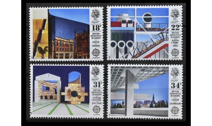 Великобритания 1987 г. "Европа: Современная архитектура"
