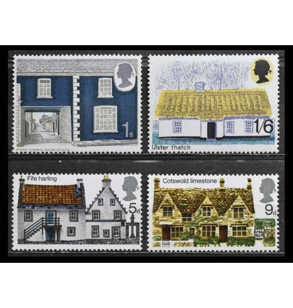 Великобритания 1970 г. "Британская сельская архитектура" 