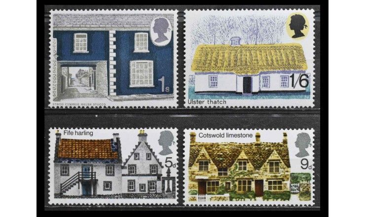 Великобритания 1970 г. "Британская сельская архитектура" 