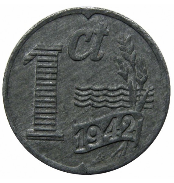 Нидерланды 1 цент 1942 г.