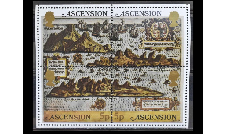 Остров Вознесения 1981 г. "Старые карты"