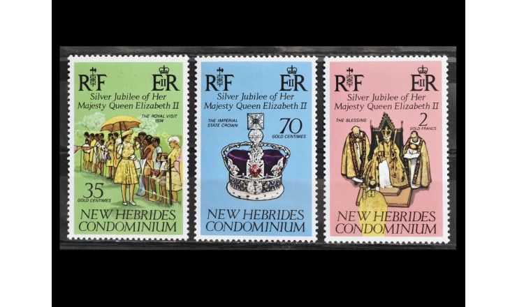 Новые Гебриды 1977 г. "25 лет правления королевы Елизаветы II"