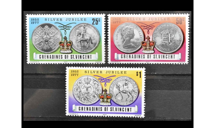 Гренадины и Сент Винсент 1977 г. "25 лет правления королевы Елизаветы II"