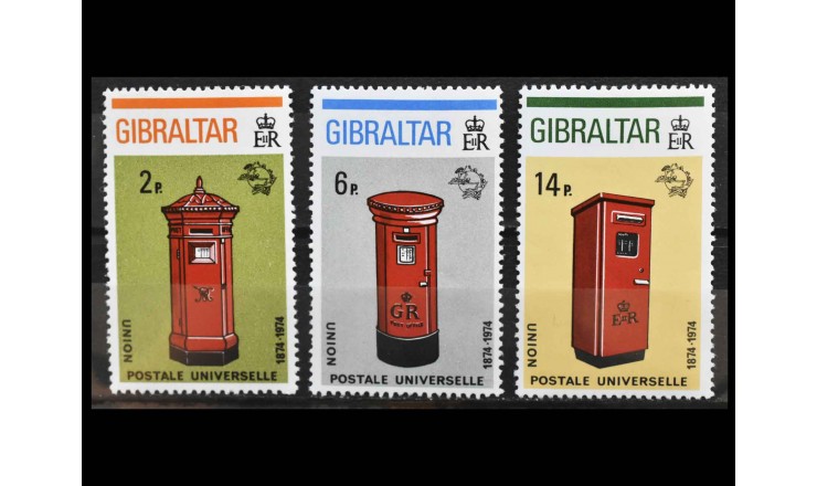 Гибралтар 1974 г. "Столетие Всемирного почтового союза"