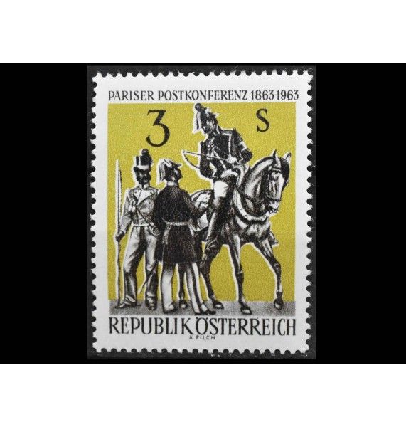 Австрия 1963 г. "Столетие первой Международной почтовой конференции"