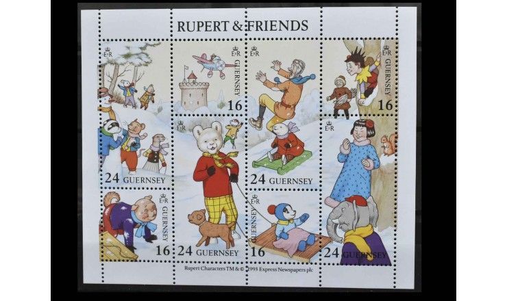 Гернси 1993 г. "Комиксы: "Медведь Руперт"