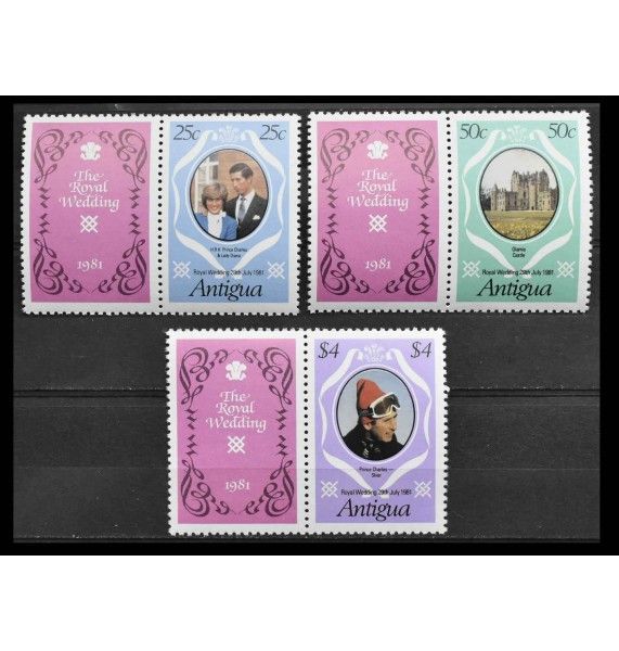 Антигуа 1981 г. "Свадьба принца Чарльза и леди Дианы Спенсер" (купоны)