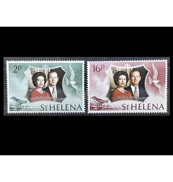 Остров Святой Елены 1972 г. "Серебряная свадьба английской королевской пары"