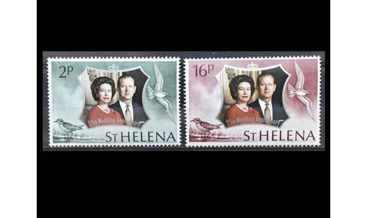 Остров Святой Елены 1972 г. "Серебряная свадьба английской королевской пары"