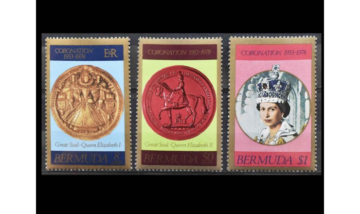 Бермудские Острова 1977 г. "25-я годовщина коронации королевы Елизаветы II"