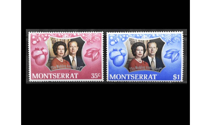 Монтсеррат 1972 г. "Серебряная свадьба английской королевской пары"