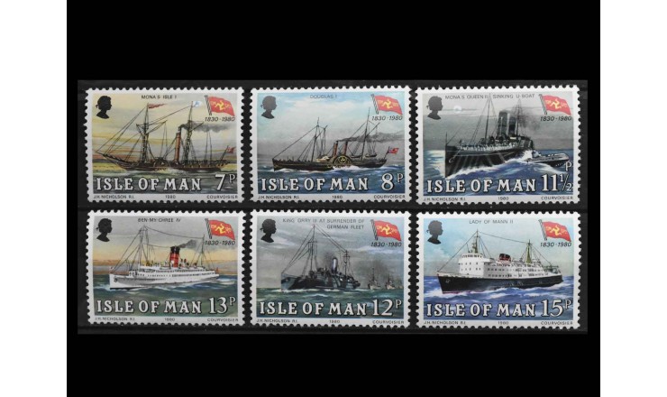Остров Мэн 1980 г. "150 лет судоходной компании "Isle of Man Steam Packet Company"