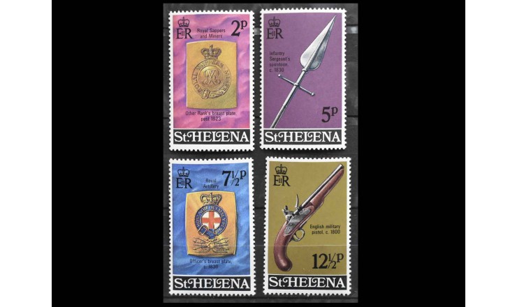 Остров Святой Елены 1972 г. "Военное снаряжение"	