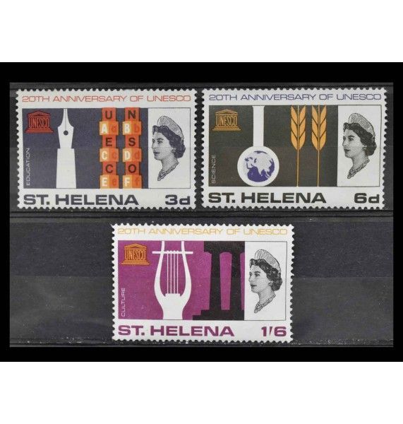 Остров Святой Елены 1966 г. "20 лет ЮНЕСКО" Остров Святой Елены 1966 г. "20 лет ЮНЕСКО"