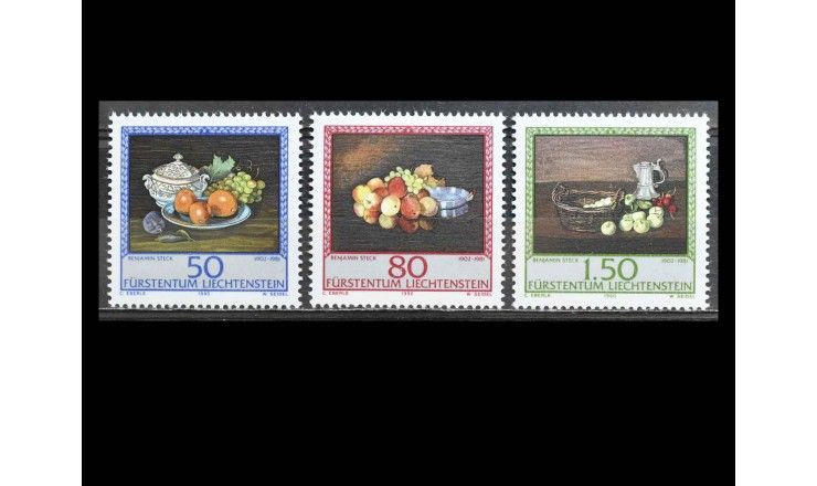 Лихтенштейн 1990 г. "Картины Бенджамина Стека"