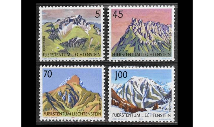 Лихтенштейн 1990 г. "Горы"