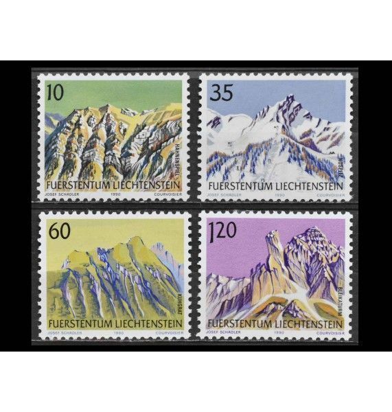 Лихтенштейн 1990 г. "Горы"