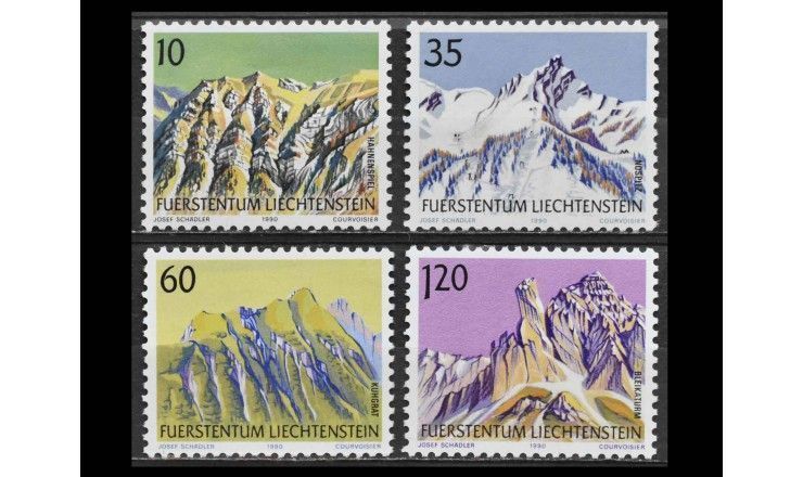 Лихтенштейн 1990 г. "Горы"