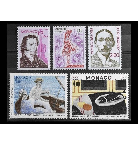 Монако 1982 г. "Выдающиеся деятели искусства"