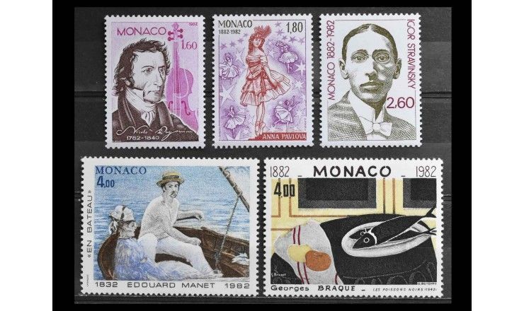 Монако 1982 г. "Выдающиеся деятели искусства"