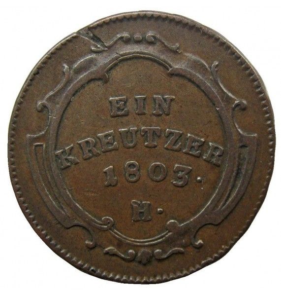 Передняя Австрия 1 крейцер 1803 г.