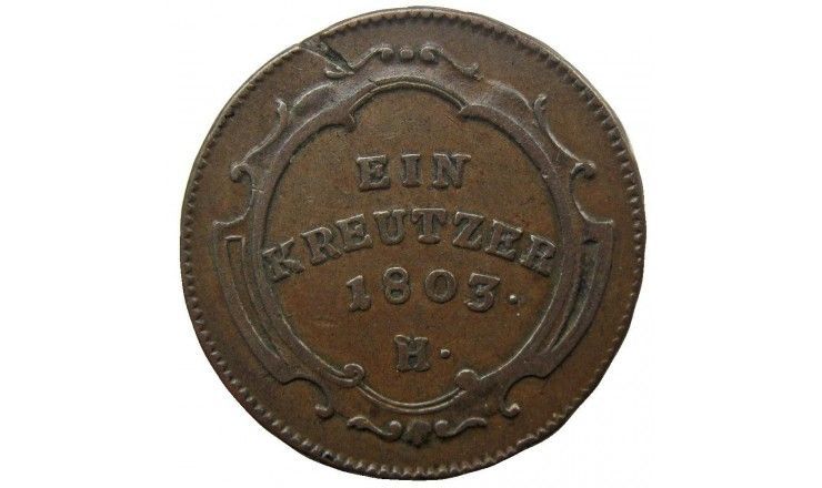 Передняя Австрия 1 крейцер 1803 г.