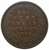 Стрейтс Сетлментс 1 цент 1862 г.