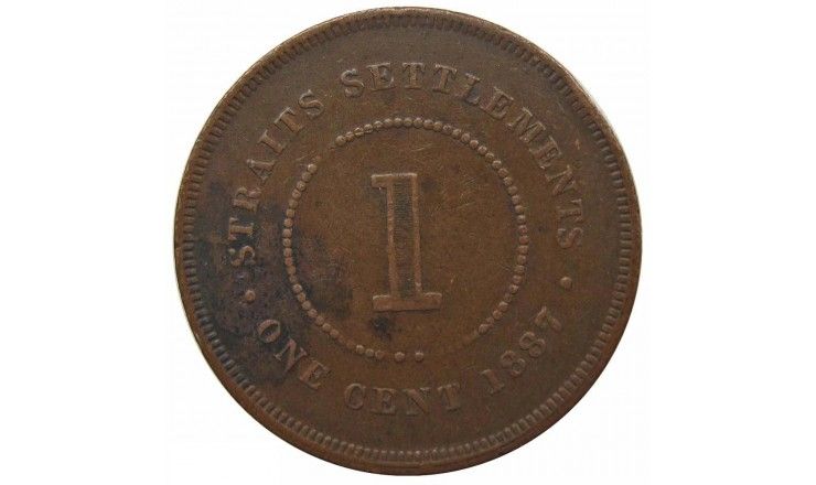 Стрейтс Сетлментс 1 цент 1887 г.