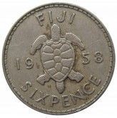 Фиджи 6 пенсов 1958 г.
