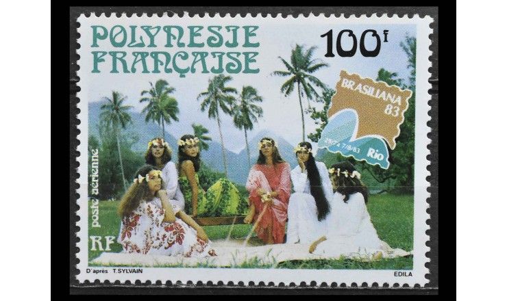 Французская Полинезия 1983 г. "Международная выставка марок Brasiliana 83"