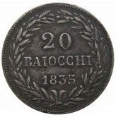 Ватикан (Папская область) 20 байоччо 1835 г.