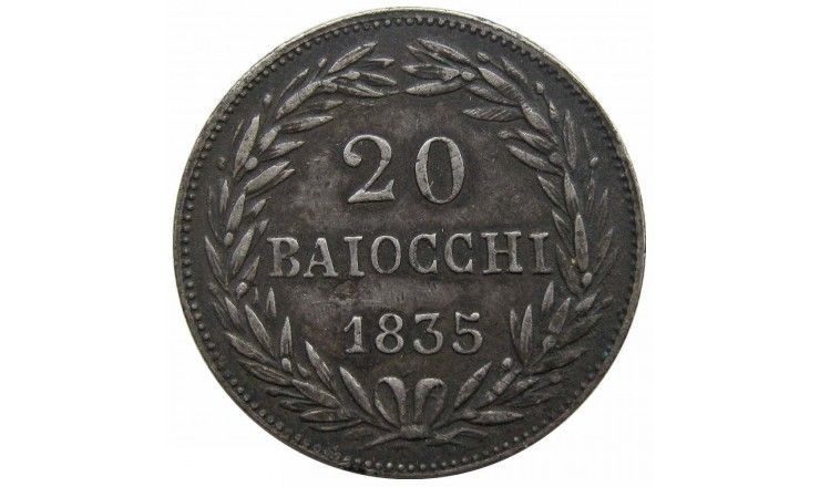 Ватикан (Папская область) 20 байоччо 1835 г.