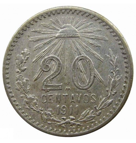 Мексика 20 сентаво 1911 г.