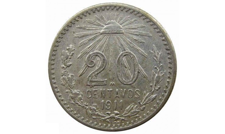 Мексика 20 сентаво 1911 г.