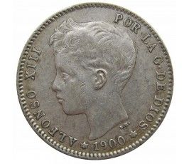 Испания 1 песета 1900 г. SM-V